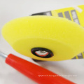 Paint Roller Brush Round Yellow Foam Roller With Red Plastic Handle for Painting